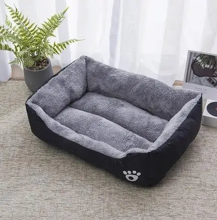 Pet Bed for Dogs & Cats – Warm Cotton Square Nest, Multiple Sizes
