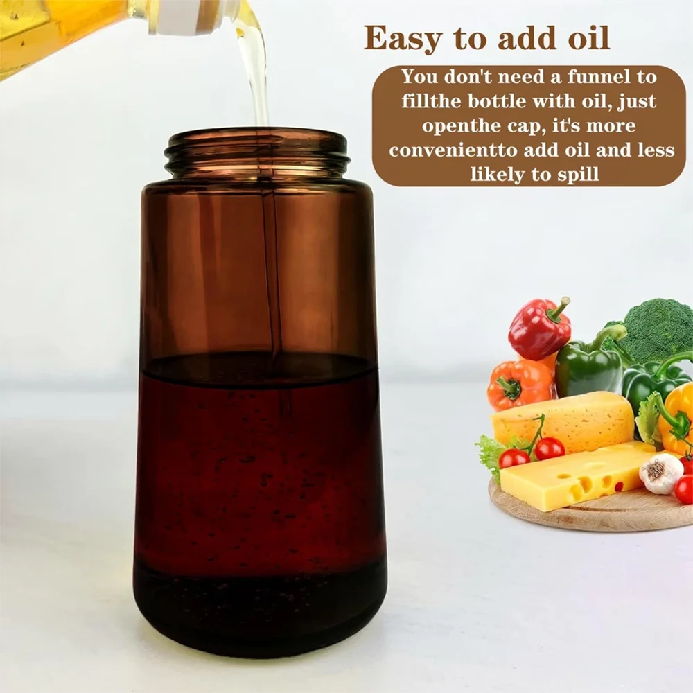 2-in-1 Glass Oil Dispenser & Sprayer | 470ml Olive Oil Bottle for Cooking, Air Fryer, BBQ & Salad
