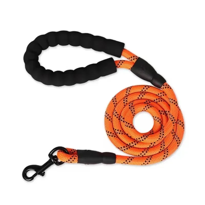 Reflective Dog Leash – Strong Nylon Pet Leash for Small, Medium & Large Dogs