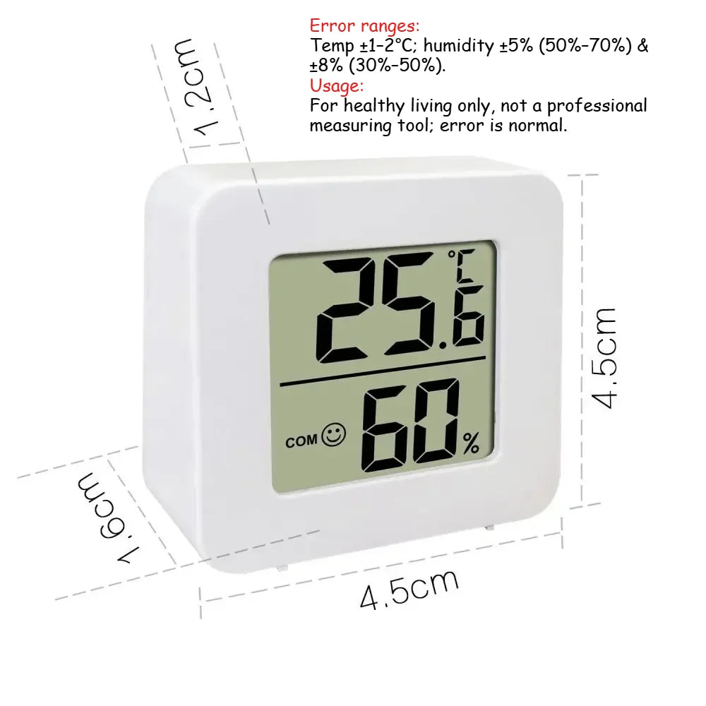 Mini Digital Thermometer & Hygrometer – LCD Room Temperature Gauge