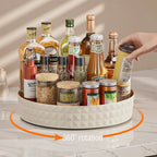 360° Rotating Kitchen Spice Rack – Non-Slip Cabinet Storage Tray | Multi-Use Organizer for Condiments, Cosmetics, and Sundries