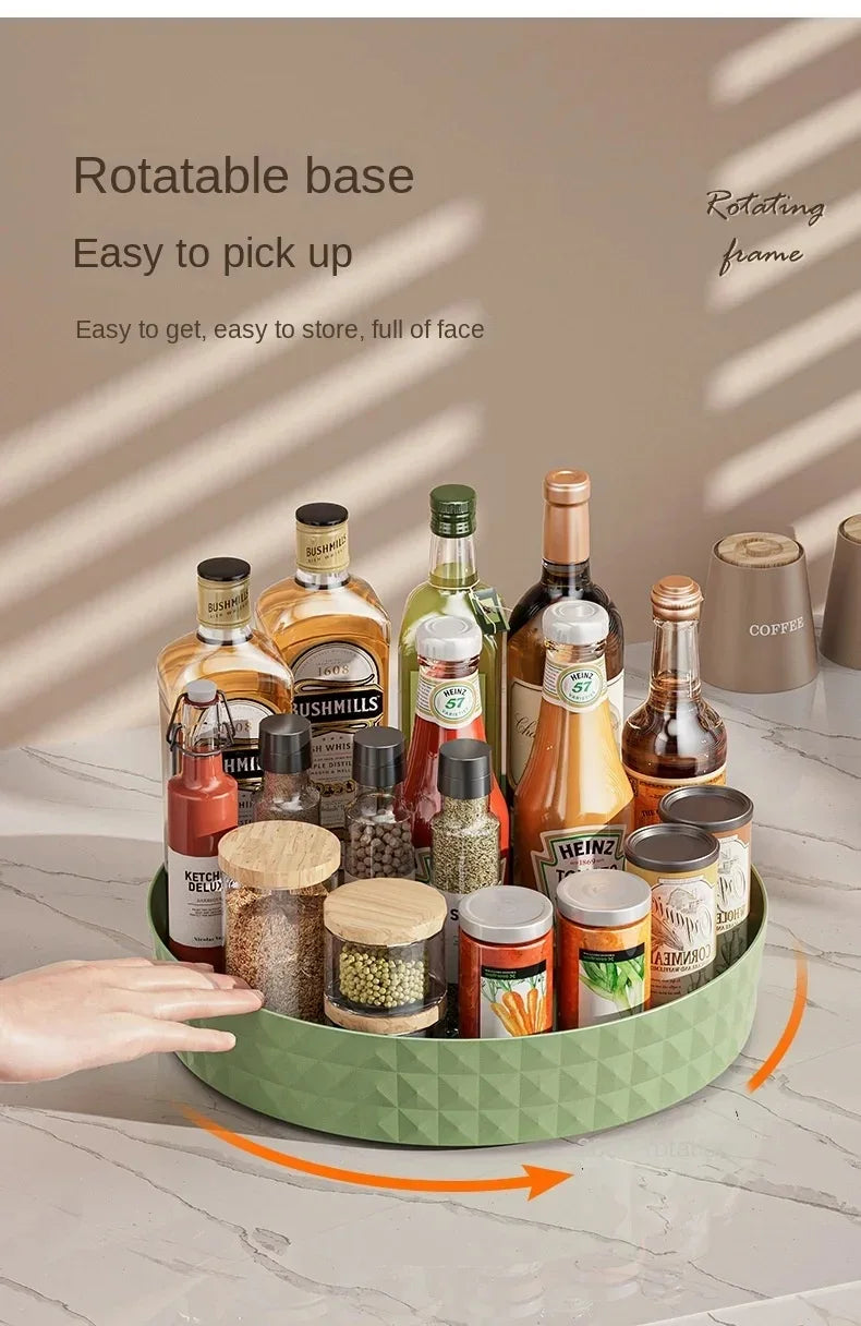 360° Rotating Spice Rack Organizer | Lazy Susan Turntable for Kitchen, Bathroom & Vanity