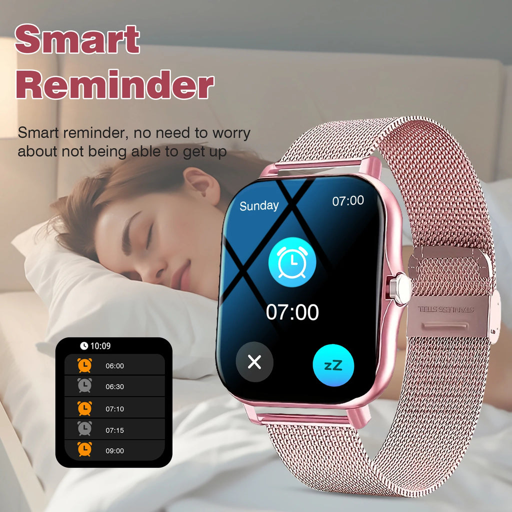 Odelettevcy Smartwatch – Bluetooth Call, Multi-Sport, Message Reminder