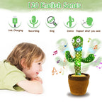 Dancing Cactus Plush Toy – 120 Songs Music Speaker with Voice Repeat