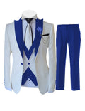 Men’s White 3-Piece Tailor-Made Suit – Slim Fit Wedding & Formal Tuxedo