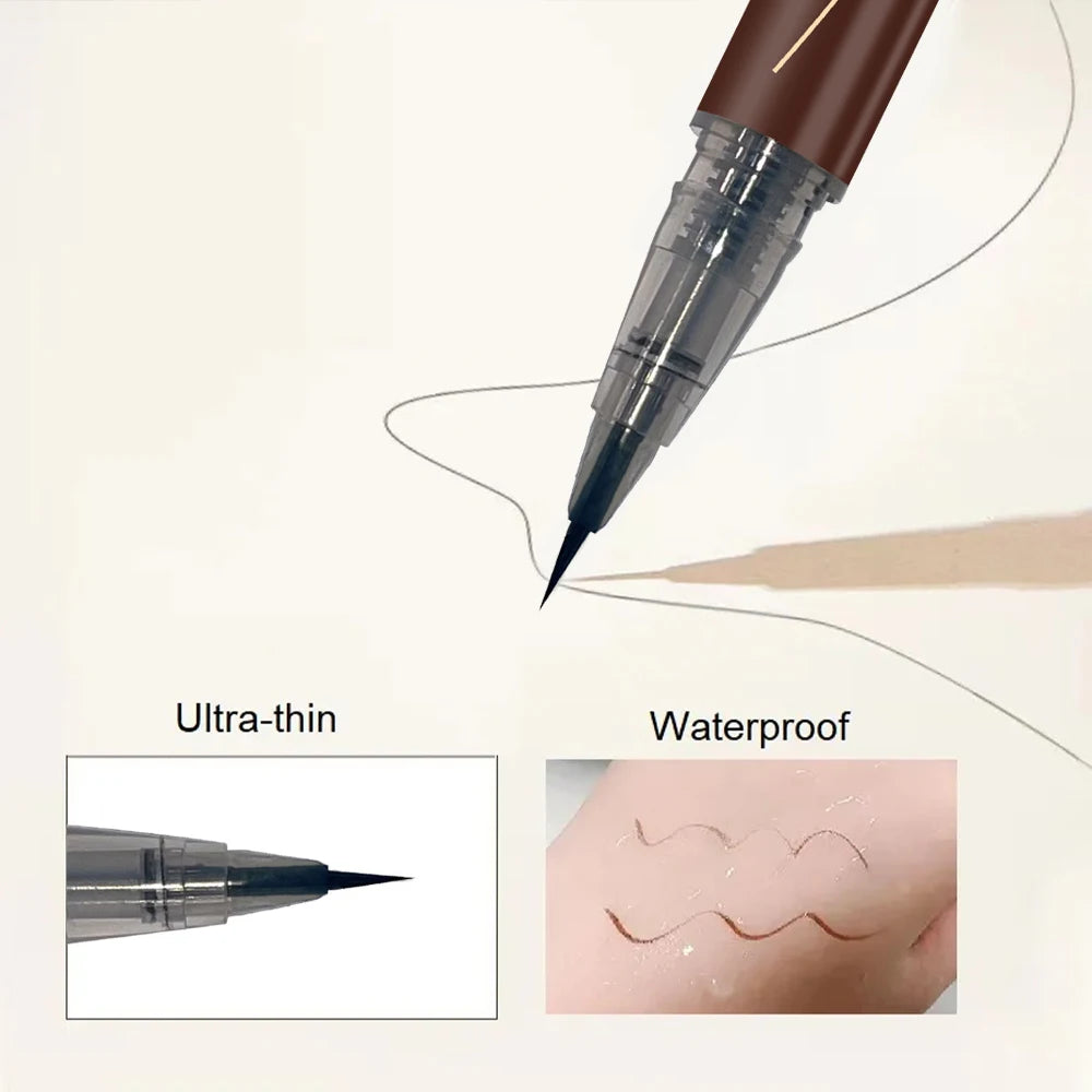 Waterproof Liquid Eyebrow Pencil – Sweat-Proof Dual-Purpose Makeup Pen