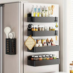 Magnetic Refrigerator Storage Rack | Punch-Free Kitchen Spice & Bathroom Organizer (2/4PCS)