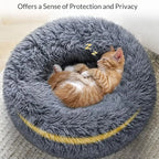 Super Soft Plush Pet Bed – Round Dog & Cat Bed (40–90cm, Warm & Calming)